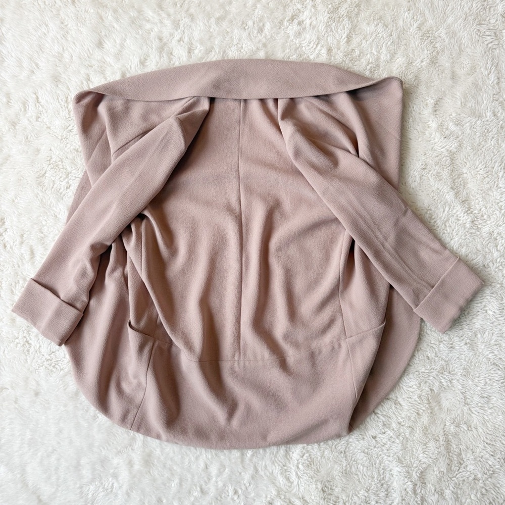 Wilfred Aritzia Woman Pastel Pink Open Blazer Jacket US0 Classic Preppy Office - Picture 3 of 7